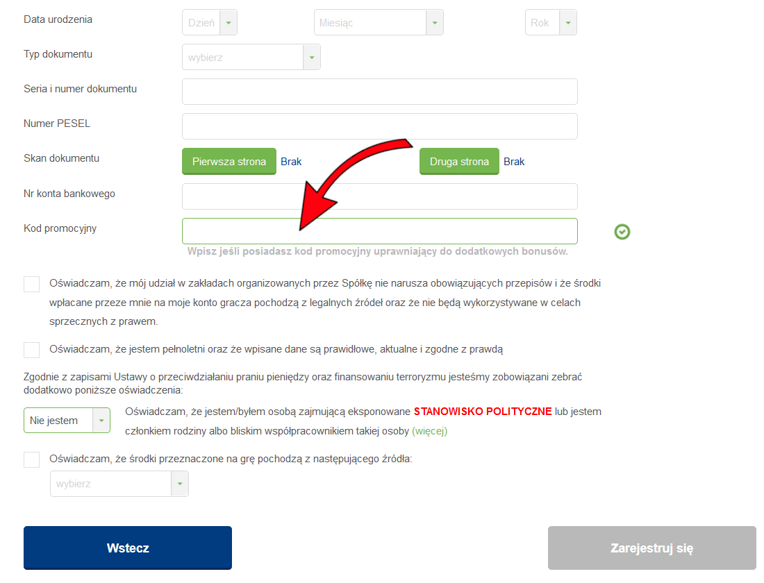 Registration in forBET-3. step