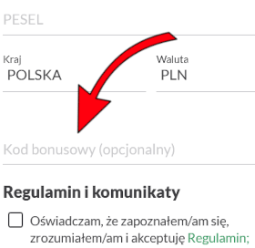 Where to enter the pzbuk bonus code?