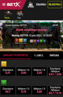 BetX betting app-virtual racing