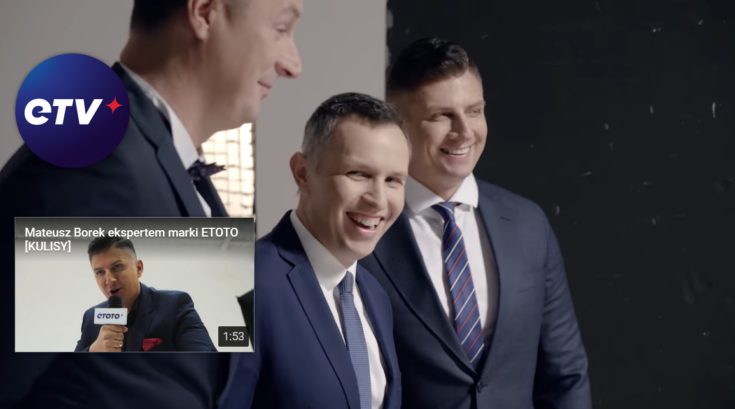 Mateusz Borek, Roman Kołtoń and Tomasz Hajto-advertising eToto