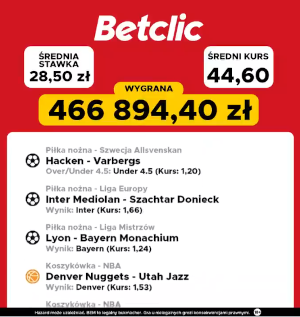 The high win at Betclic came not only from betting on football High win at Betclic