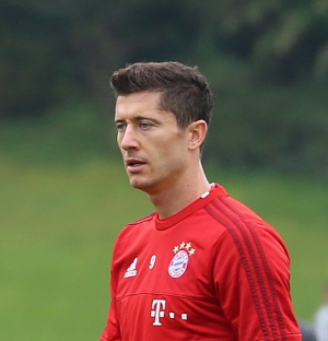 Robert Lewandowski-Bayern Munich training in 2015 Robert Lewandowski